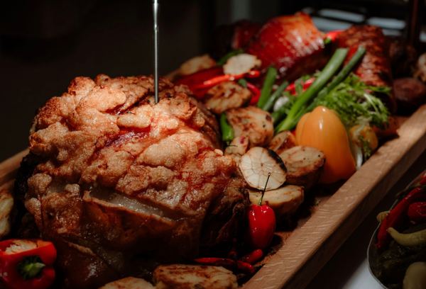 Roast pork with vegetables