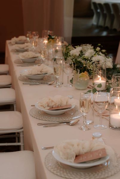 Laid wedding table